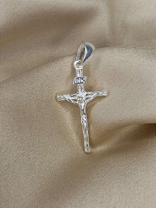 Pingente Masculino Crucifixo - Prata 925 - PG66-2039 - PRATA 925