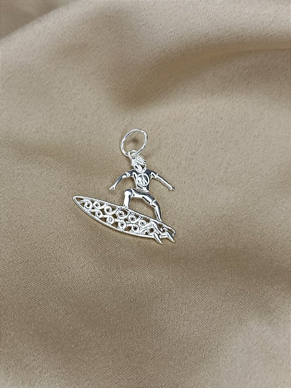 Pingente Surfista - Prata 925 - PG77-1224