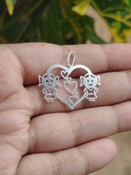 Pingente Filhas do Coração - Prata 925 - PG107-1023