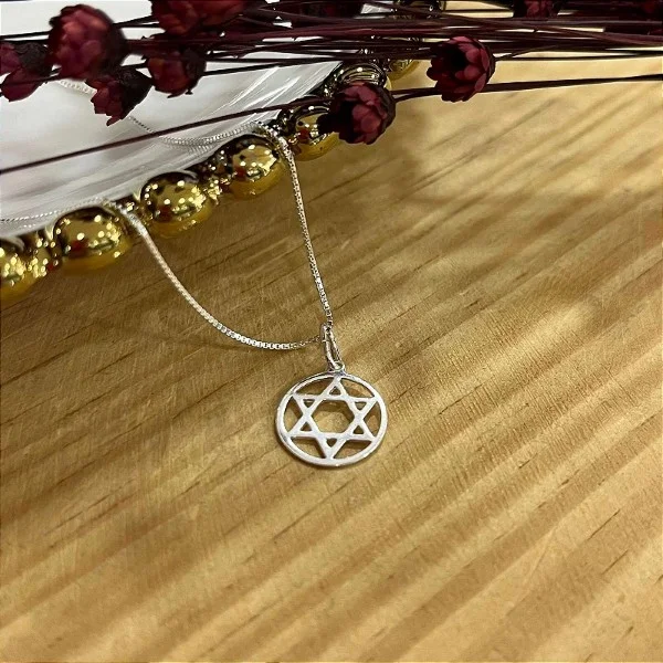 Gargantilha Estrela de Davi - Prata 925 - MC101-1638