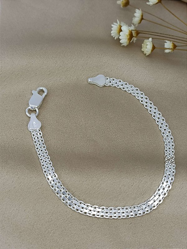 Pulseira Esteira - Prata 925 - MP107-3978