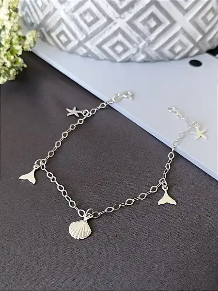 Pulseira Praia - 19 cm - Prata 925 - MP116-1634