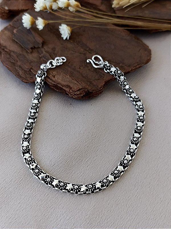 Pulseira Bali Pikun - Prata 925 - Cor Envelhecida
