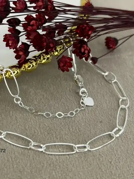 Gargantilha Choker Elo Alongado - Prata 925 - MC186-72144