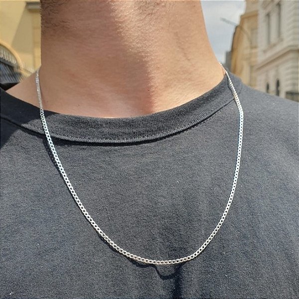 Corrente Masculina Grumet - 60cm - 2mm - Prata 925