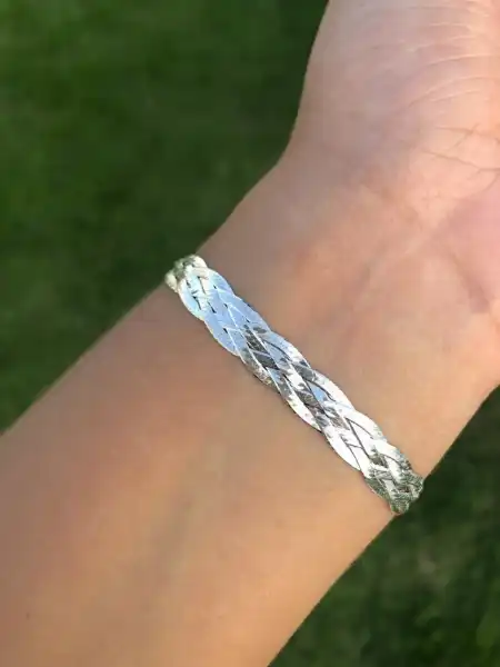 Pulseira Trançada 5 Fios - Prata 925 - MP213-78195