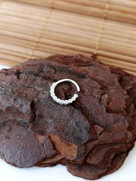Piercing Pedras Zircônias - Prata 925 - Daitch - Hélix - Septo - Cartilagem