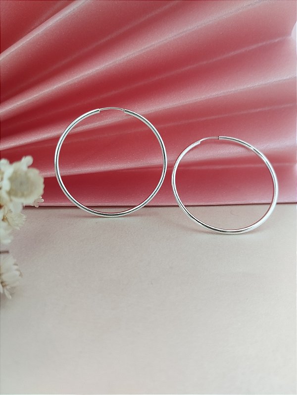 Argola Lisa 25 mm - Prata 925 - MB360-1025