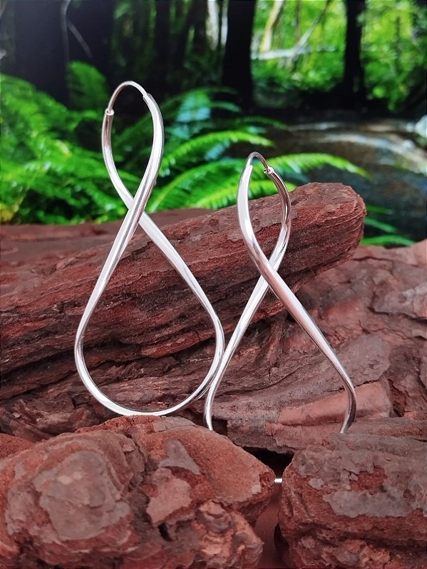 Argola Infinito - Fio Redondo - Prata 925 - 51mm - MB380-1540