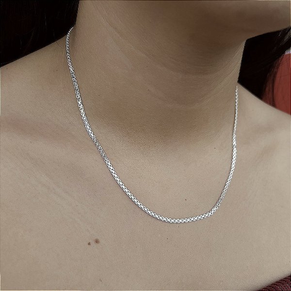 Gargantilha Esteira 2 mm - Prata 925 - MC316-2870