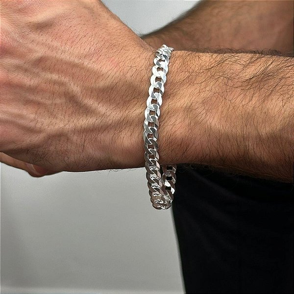Pulseira Grumet Flat - F250 - 20.2g - 21cm - Prata 925