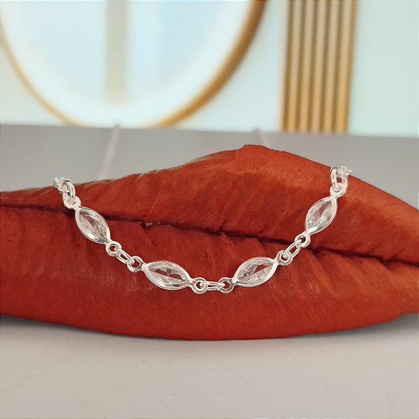 Gargantilha Choker Com Zircônias - Prata 925