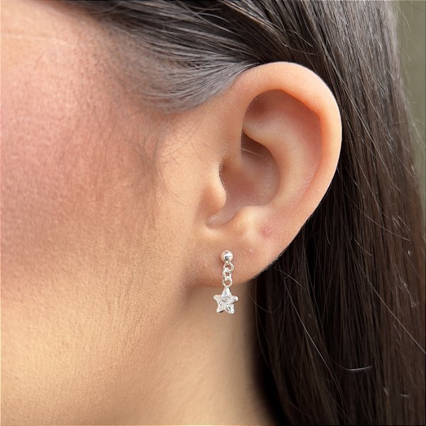 Brinco Estrelilha - 2cm - Prata 925 -MB608-1334