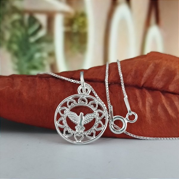 Gargantilha Mandala Espirito Santo - Prata - 925