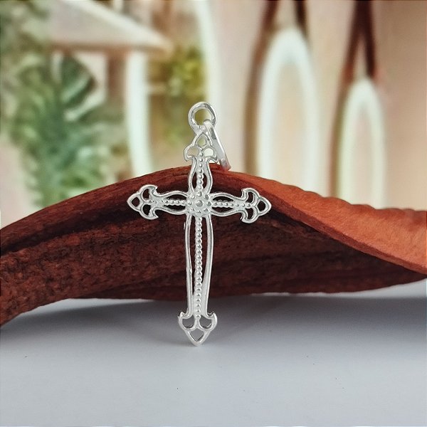 Pingente Crucifixo Vazado - Prata - 925
