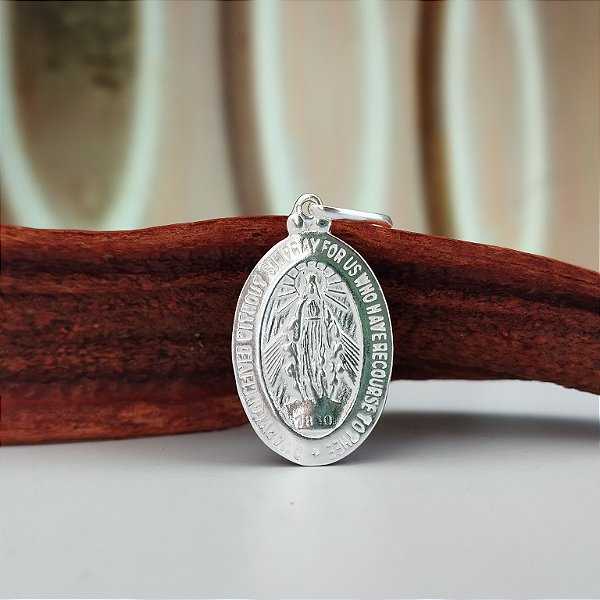 Pingente Nossa Senhora das Graças 31mm - Prata  - 925 - PG171-3997