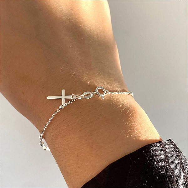 Pulseira Terço - Prata 925