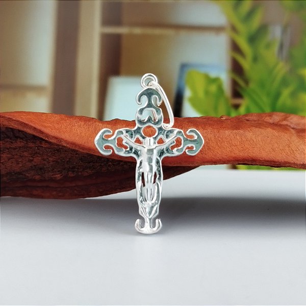 Pingente Crucifixo - 26mm - Prata 925 - PG187-2255