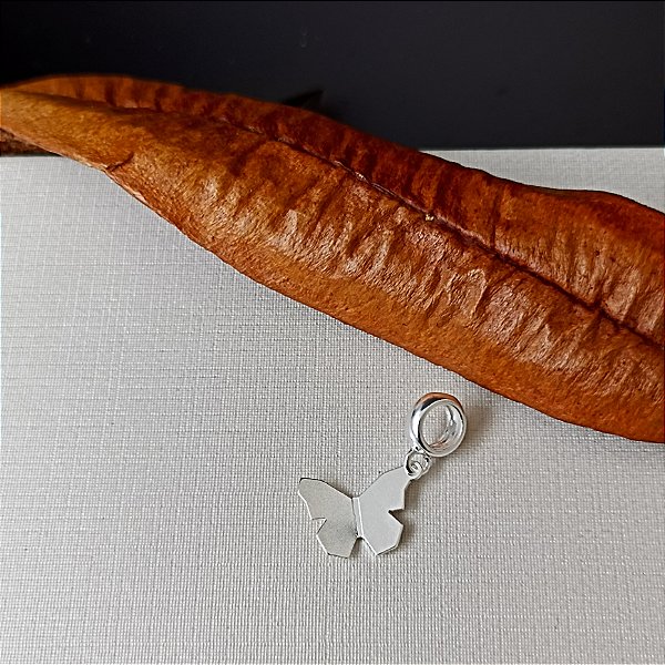 Berloque Borboleta Origami - Prata 925