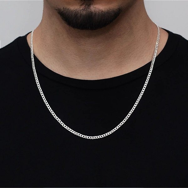 Corrente Grumet - 3mm - 6.9g - 60cm - Prata 925