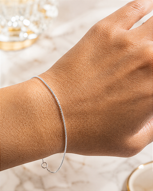 Pulseira Veneziana - V22 - 20cm - Prata 925- MP393-1640