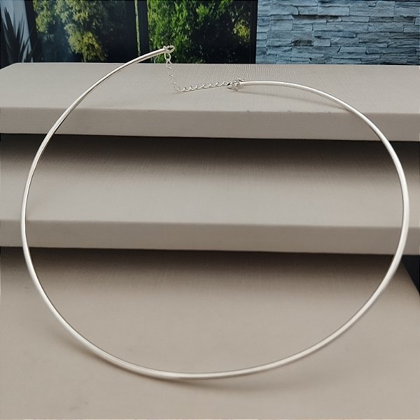Gargantilha Choker Lisa - Rígido ( Aro ) - Prata 925