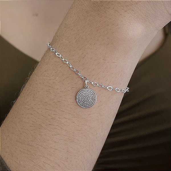Pulseira com Medalha Pai Nosso Prata 925 - MP401-1748