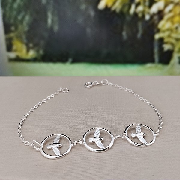 Pulseira Com Espírito Santo - Prata 925 - MP409-2050