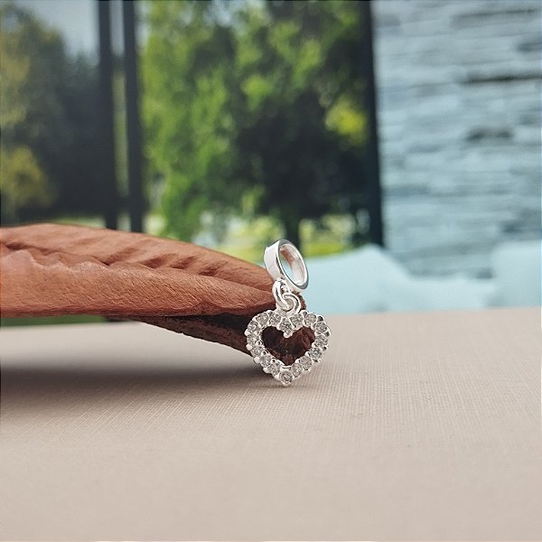 Berloque Coração Cravejado - Prata 925 - BL200-1230