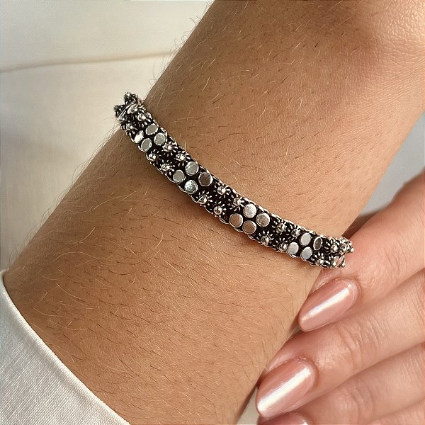 Pulseira Bali Pikun - Prata 925 - Cor Envelhecida - MP438-204510