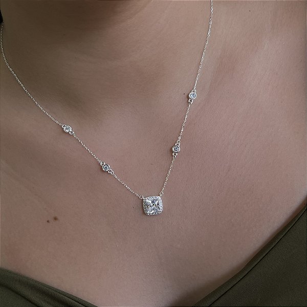 Gargantilha Luxo Com Zircônias - Prata 925 -MC572-54136