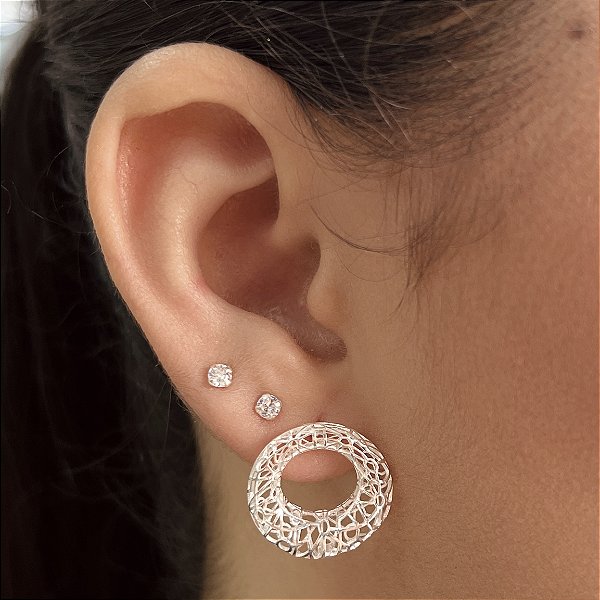 Brinco Redondo Vazado - Prata 925 -MB833-3692