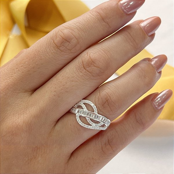 Anel Cravejado com Zircônias Prata 925 -MA218-2767