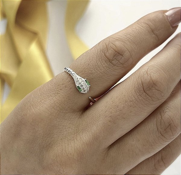 Anel Cobra Trabalhado - (Regulável) - Prata 925 -MA219-2359