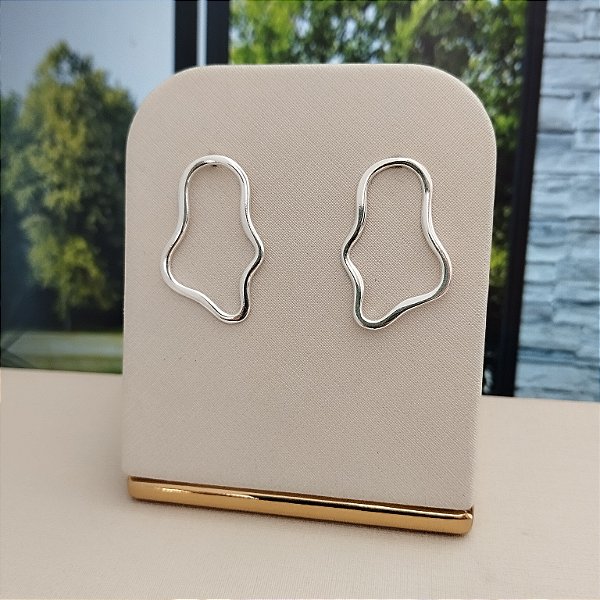 Brinco Orgânico Vazado - Prata 925 - MB838-3177