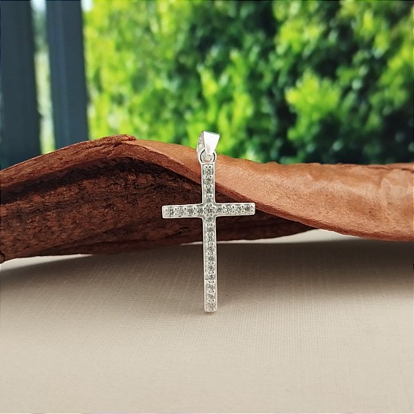 Pingente Crucifixo Cravejado - Prata 925 -PG212-1332