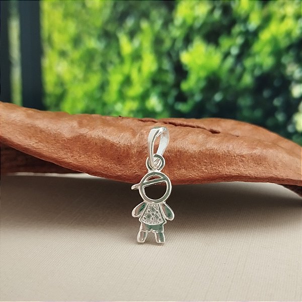 Pingente Menino Com Zircônias - Prata 925 -PG220-1129