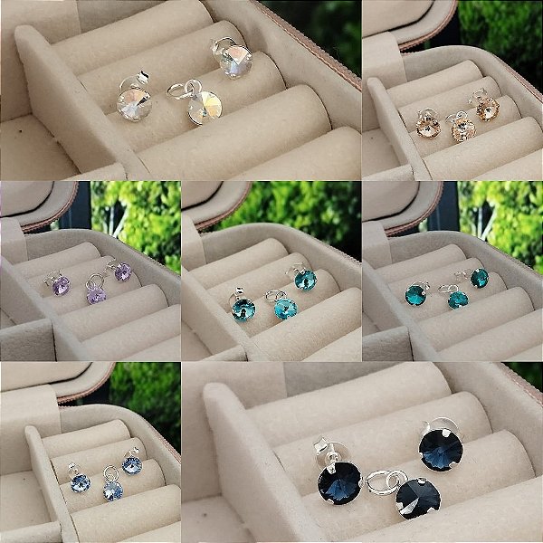 Conjunto Ponto de Luz Swarovski (Brincos e Pingente) -MCJ91-1742