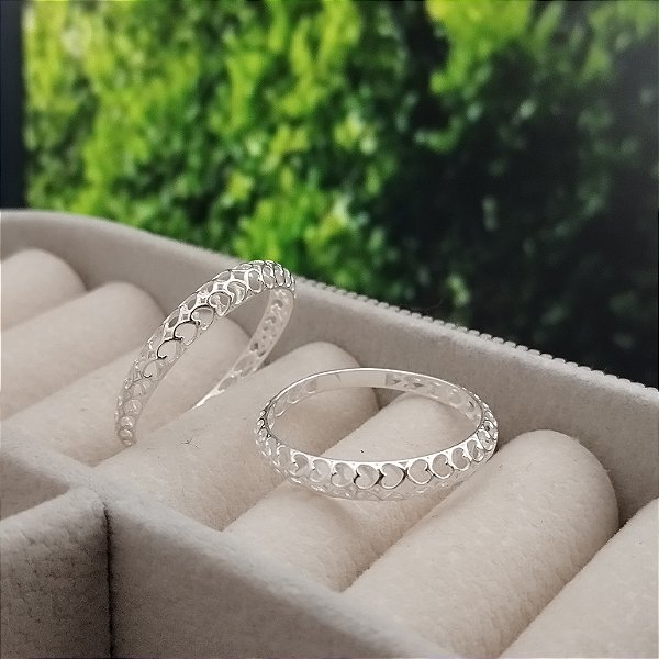 Anel Solitário Filigrana - Prata 925- MA229-1538