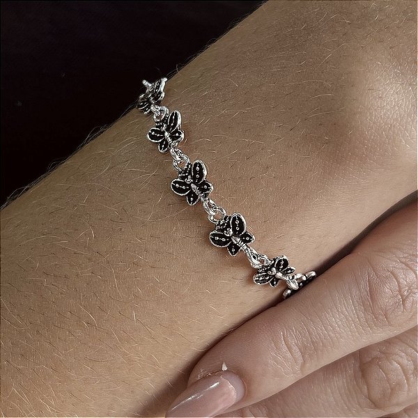 Pulseira Bali Pikun Borboleta Prata 925 -MP482-92228