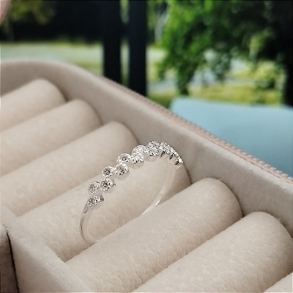 Anel Cravejado Com Zircônias - Prata 925 -MA237-2255