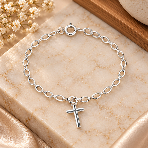 Pulseira Com Crucifixos - Prata 925 - MP485-1538