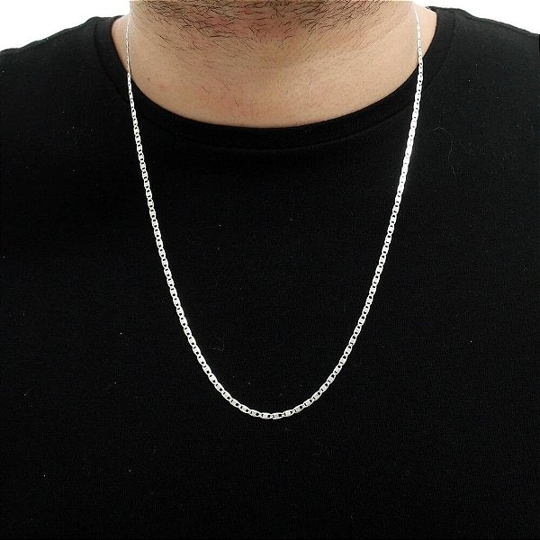 Corrente Piastrine - F100 - 2.5mm - 4.1g - 60cm - Prata 925 - MC618-58145