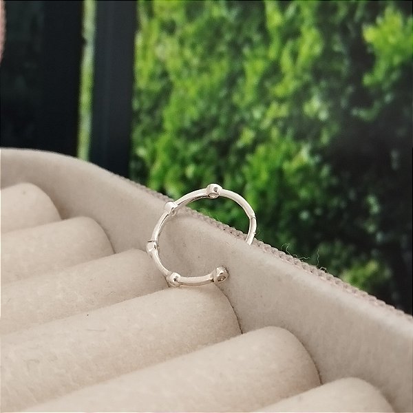 Piercing Argola Com Zircônias- Prata 925-MB898-0719