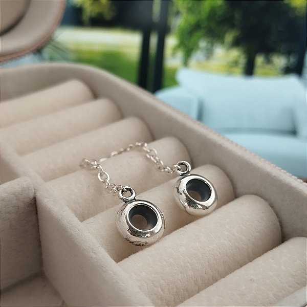 Berloque Trava De Segurança Lisa Com Ródio -8mm- Prata 925-BL235-2460