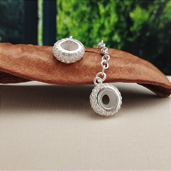 Berloque Trava Cravejada - Prata 925 -BL236-3078