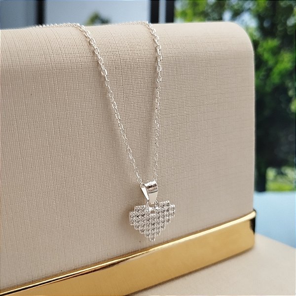 Gargantilha Coração Zircônia - Prata 925 - MC633-2255