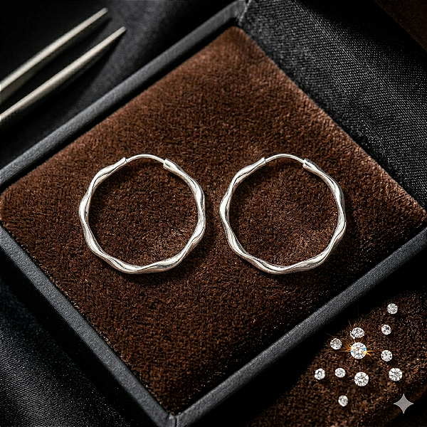 Argola Fio Torcido - Prata 925 - MB922-1232