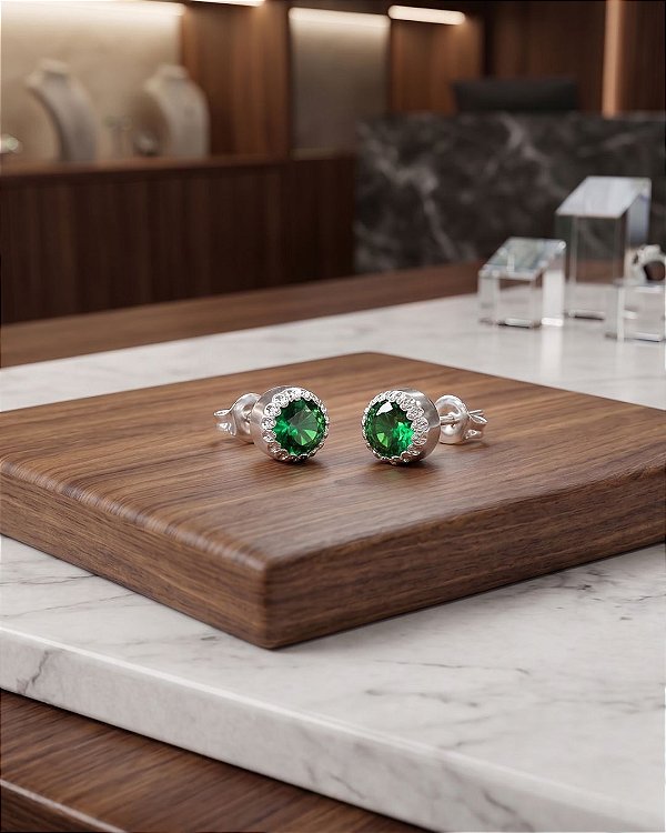 Brinco Cravejado - Prata 925 -MB932-3174