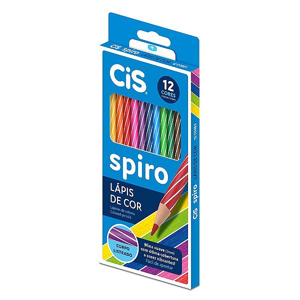 Lápis de cor Spiro - 12 cores  - Cis